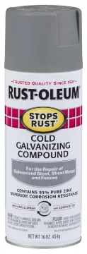 RUST-OLEUM STOPS RUST 7785830 Galvanizing Compound Spray, Gray, Matte, 16 oz