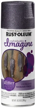 RUST-OLEUM Imagine 354071 Craft Spray Paint, Glitter, Multi-Color/Purple, 10.25 oz, Can