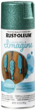 RUST-OLEUM Imagine 354073 Craft Spray Paint, Glitter, Turquoise, 10.25 oz, Can
