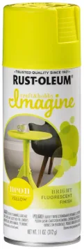 RUST-OLEUM Imagine 354001 Craft Spray Paint, Neon, Yellow, 11 oz