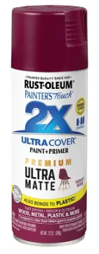 2X ULTRA COVER 331189 Spray Paint, Matte, Harvest Grape, 12 oz, Can