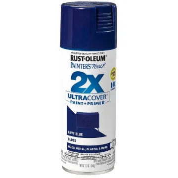 2X ULTRA COVER 249098 Acrylic Spray Paint, Gloss, Navy Blue, 12 oz, Can