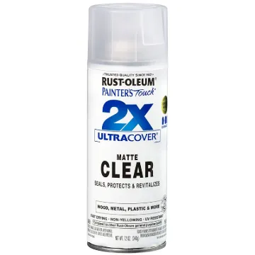 2X ULTRA COVER 249087 Acrylic Spray Paint, Matte, Clear, 12 oz, Can