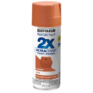 2X ULTRA COVER 249084 Acrylic Spray Paint, Satin, Cinnamon, 12 oz, Can