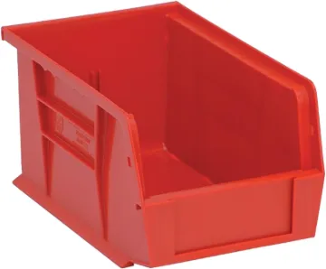 QUANTUM STORAGE SYSTEMS Ultra RQUS210RD-UPC Ultra Stack and Hang Bin, 15 lb Capacity, Polypropylene,