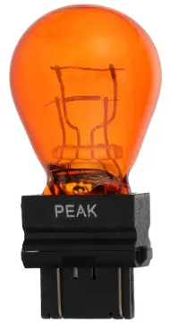 PEAK 3157NALL-BPP Miniature Automotive Bulb, 12.8 V, Incandescent Lamp, Wedge Base, Amber/Red Light