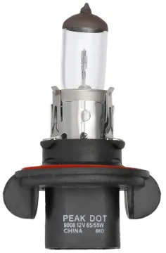 PEAK 9008-BPP Automotive Headlamp, 12.8 V, 55, 65 W, Halogen Lamp, Gray Light