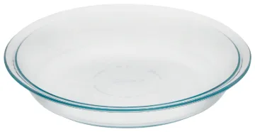 PYREX 6001003 Pie Plate, 25.4 cm Dia, 3.8 cm OAL, Glass, Dishwasher Safe: Yes