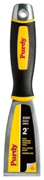 Purdy 14A900025 Stiff Putty Knife, 2 in W Blade, Stainless Steel Blade, Rubber Handle, Cushion-Grip