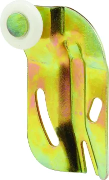 Prime-Line N 6508 Roller Assembly, 3/4 in Dia Roller, 1/4 in W Roller, Nylon, Brown, 1-Roller, 50 lb