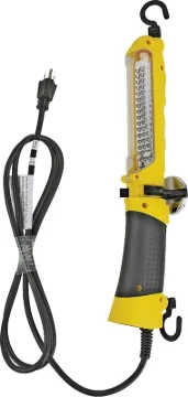PowerZone ORTLLED48606 Drop Light, 120 V, LED Lamp, 6 ft L Cord, Yellow