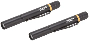 PowerZone 12245 Penlight, AAA Battery, LED Lamp, 100 Lumens, 30 m Beam Distance, 4 hrs Run Time, Bla