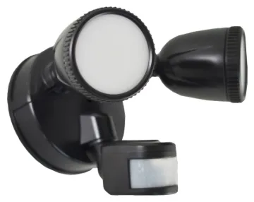 PowerZone O-G1200M-PB Security Flood Light, 110/240 V, 15 W, 1-Lamp, LED Lamp, Daylight Light, 1200