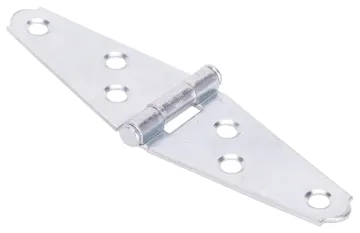 ProSource LSH-Z02-013L Strap Hinge, 1.2 mm Thick Leaf, Steel, 180 Range of Motion, Screw Mount Mount