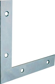 Prosource FC-Z04-013L Corner Brace, 4 in L, 4 in W, 5/8 in H, Steel, Zinc-Plated, 1.8 mm Thick Mater