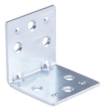Prosource BH-6013L Corner Brace, 1-1/2 in L, 1-1/2 in W, 1-1/2 in H, Steel, Zinc-Plated, 2 mm Thick