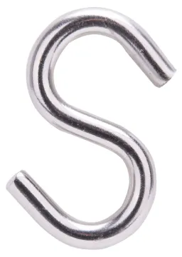ProSource LR379 S-Hook, 289 lb Working Load, 19/64 in Dia Wire, Stainless Steel, Stainless Steel