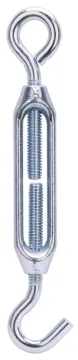 ProSource LR338 Turnbuckle, 3/8 in Thread, Hook, Eye, 11 in L Take-Up, Aluminum