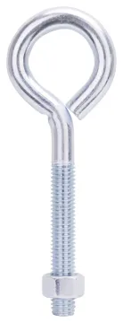 ProSource LR288 Eye Bolt, 7.5 mm Thread, Machine Thread, 3 in L Thread, 2-1/8 in Dia Eye, 522 lb Wor