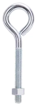ProSource LR278 Eye Bolt, 8 mm Thread, Machine Thread, 2-1/4 in L Thread, 1-1/4 in Dia Eye, 209 lb W