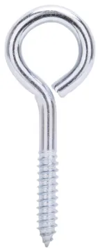 ProSource LR256 Lag Screw Eye, 11.4 mm Thread, Screw Thread, 2 in L Thread, 1-7/8 in Dia Eye, 275 lb
