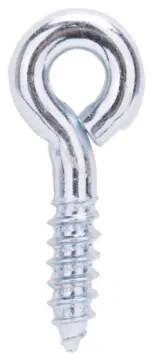ProSource LR229 Screw Eye, 6 mm Dia Wire, 7 mm Thread, 3/4 in L Thread, 1-15/16 in OAL, 298 lb Worki