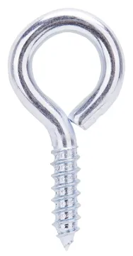 ProSource LR207 Screw Eye, 7.55 mm Dia Wire, 9.3 mm Thread, 1 in L Thread, 2-7/8 in OAL, 286 lb Work