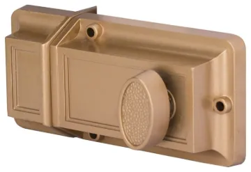 ProSource Rim Deadlock, Keyed Different Key, Brass, Brass, KW1 Keyway, 1-2-3/8 in Thick Door