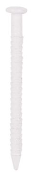ProSource NTP-073-PS Panel Nail, 16D, 1 in L, Steel, Painted, Flat Head, Ring Shank, White, 171 lb