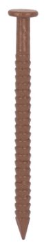 ProSource NTP-072-PS Panel Nail, 16D, 1 in L, Steel, Painted, Flat Head, Ring Shank, Brown, 171 lb