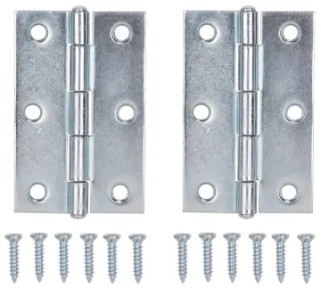 ProSource LR-051-PS Cabinet Hinge, Steel, Zinc, Fixed Pin, 180 deg Range of Motion, Full Mortise Mou