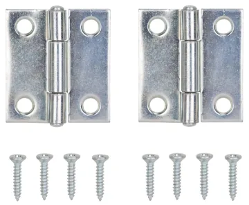 ProSource LR-048-PS Cabinet Hinge, Steel, Zinc, Fixed Pin, 180 deg Range of Motion, Full Mortise Mou