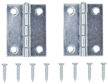 ProSource LR-054-PS Utility Hinge, Steel, Zinc, Removable Pin, 180 deg Range of Motion, Full Mortise