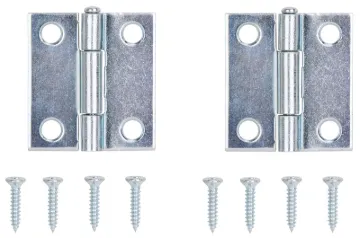 ProSource LR-053-PS Utility Hinge, Steel, Zinc, Removable Pin, 180 deg Range of Motion, Full Mortise