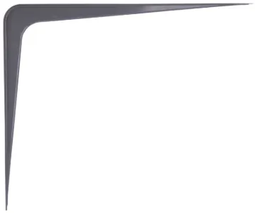 ProSource 21142PGL-PS Shelf Bracket, 170 lb/Pair, 14 in L, 12 in H, Steel, Gray