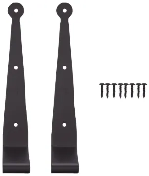 ProSource SH-S03-PS Strap Hinge, 10 in, Black, Screw Mounting