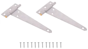 ProSource LTH-G06-C2PS T-Hinge, Galvanized Steel, Galvanized Brass Pin, Fixed Pin, 180 deg Range of