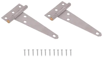 ProSource LTH-G04-C2PS T-Hinge, Galvanized Steel, Galvanized Brass Pin, Fixed Pin, 180 deg Range of