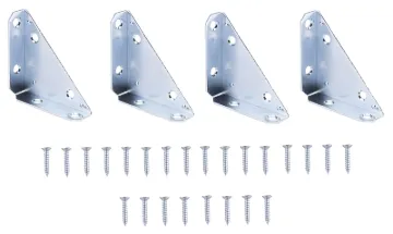 Prosource 22491ZCB-PS Corner Brace, 3 in L, 3 in W, 13/16 in H, Steel, Zinc-Plated, 2 mm Thick Mater