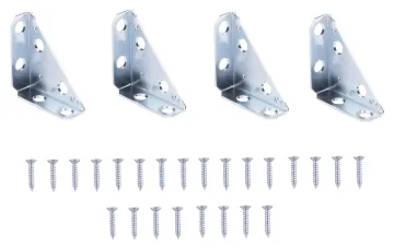 Prosource 22490ZCB-PS Corner Brace, 2 in L, 2 in W, 21/32 in H, Steel, Zinc-Plated, 1.5 mm Thick Mat