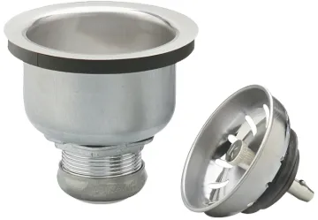 Plumb Pak PP5413 Basket Strainer with Locking Shell, Stainless Steel, For: 3-1/2 in Dia Opening Kitc
