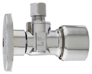 Plumb Pak K2626PCPO Angle Valve, 1/2 x 1/4 in Connection, Brass Body