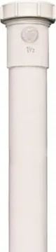 Plumb Pak PP55-12W Pipe Extension Tube, 1-1/2 in, 12 in L, Slip Joint, Polypropylene, White