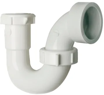 Plumb Pak PP950W S-Trap, 1-1/2 in, Plastic, White, SCH 40 Schedule