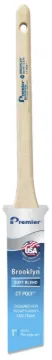 Premier Brooklyn 17279 Paint Brush, 1 in W, Thin Angle Sash Brush, 2-1/8 in L Bristle, Polyester Bri