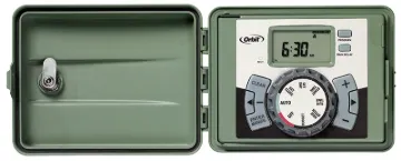Orbit 57896 Indoor/Outdoor Timer, 6 -Zone, 2 -Program, LCD Display, Plug-and-Go Mounting, Green