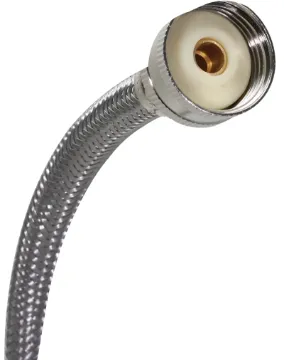 FLUIDMASTER 9WM72 Washing Machine Discharge Hose, 3/4 in ID, 72 in L, Female, Stainless Steel