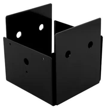 National Hardware Indio 1220VP N800-211 Post Base, 6 x 6 in Post, Plastic/Steel, Black, Storm Shine