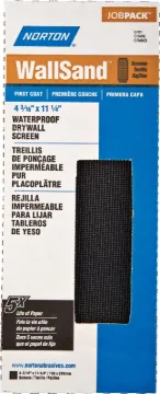 NORTON WallSand 2302 Sandscreen, 11-1/4 in L, 4-3/16 in W, 100 Grit, Medium, Silicon Carbide Abrasiv