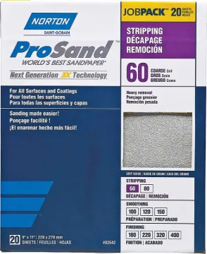 NORTON ProSand 07660768175 Sanding Sheet, 11 in L, 9 in W, Coarse, 60 Grit, Aluminum Oxide Abrasive,